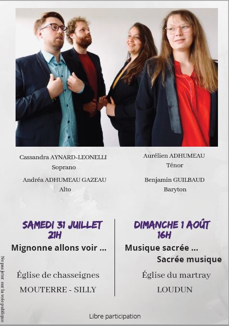 Lire la suite à propos de l’article CONCERT ” A CAPELLA” du quatuor