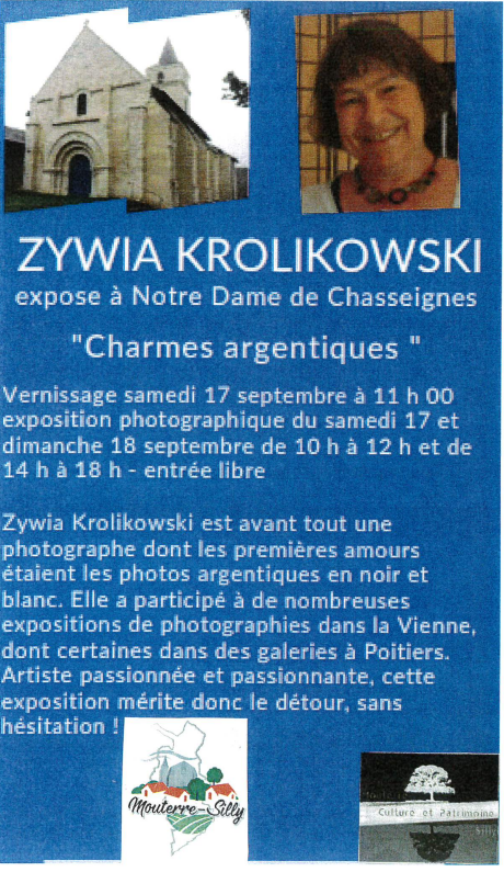 Lire la suite à propos de l’article Exposition Zywia KROLIKOWSKI