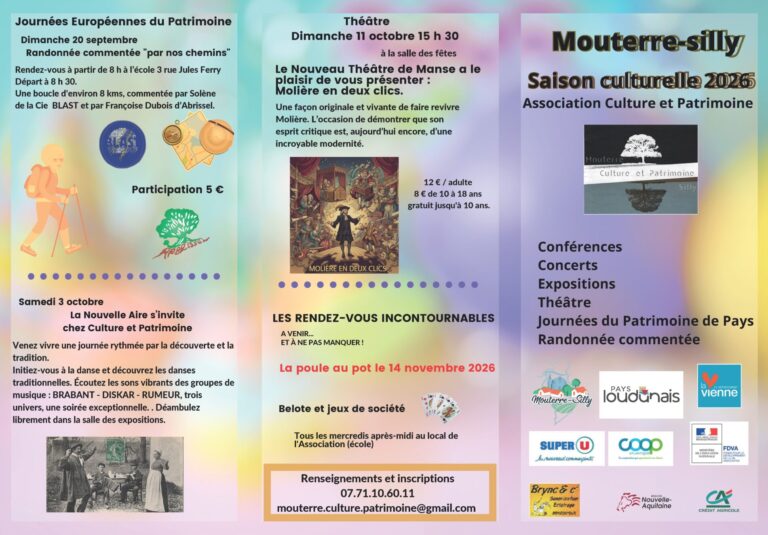 Lire la suite à propos de l’article Programme 2026 – Culture et Patrimoine